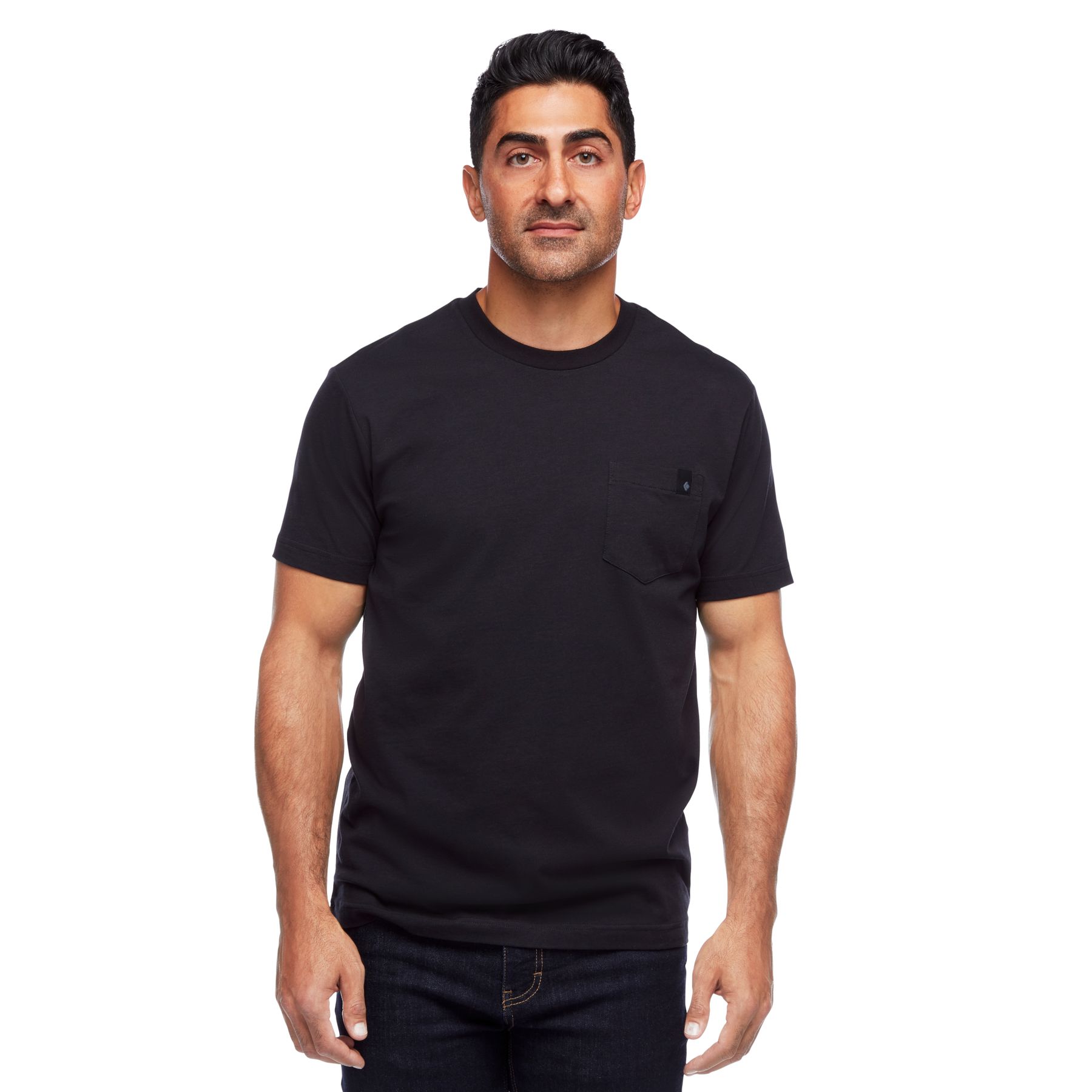 Black Diamond Crag Pocket Men's Tops Black | XKUTF1268