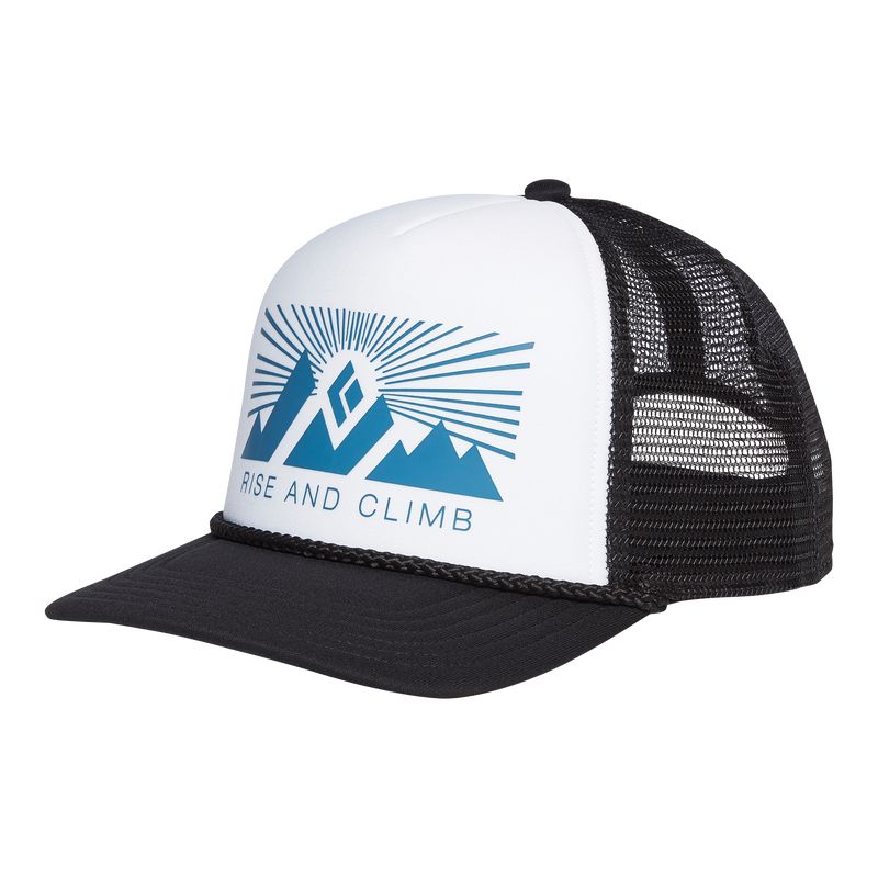 Black Diamond Flat Bill Trucker Hat Unisex Accessories White / Blue | LZKCI9470