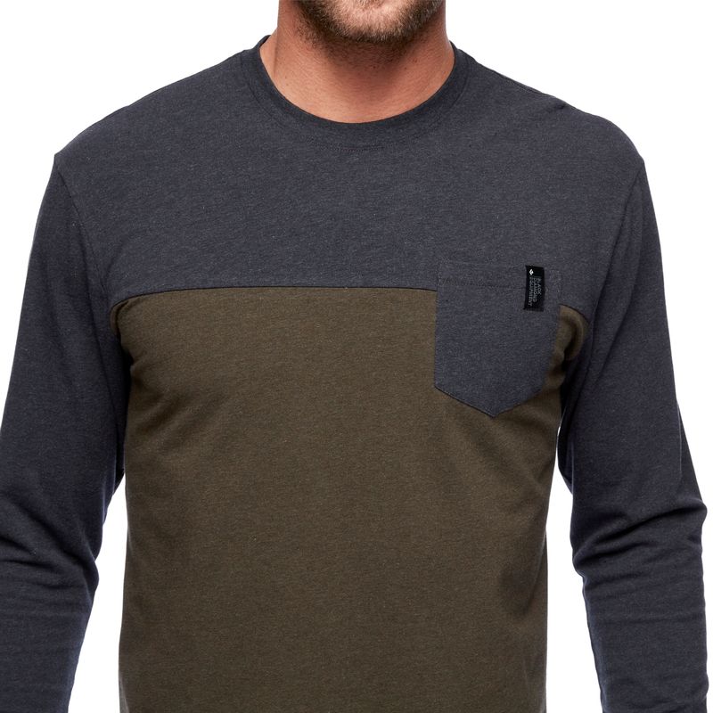 Black Diamond LS Campus Men's Tops Black | BGQFH7893