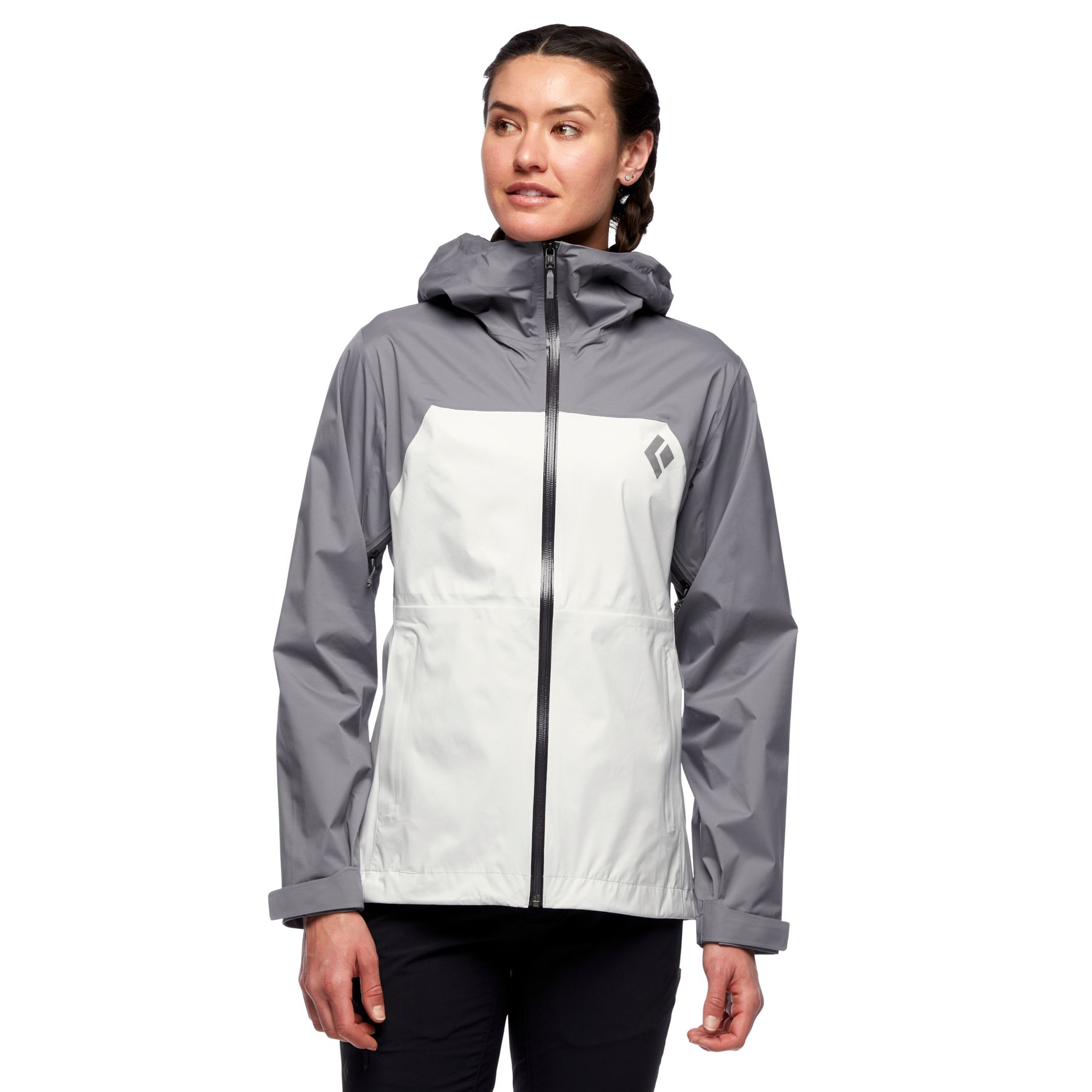 Black Diamond Stormline Stretch Rain Shell Women's Jackets Grey White | IJFNU0268