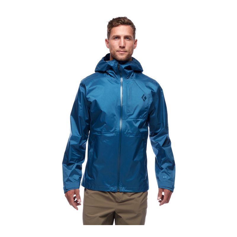 Black Diamond Treeline Rain Shell Men's Jackets Blue | JDSIA4125