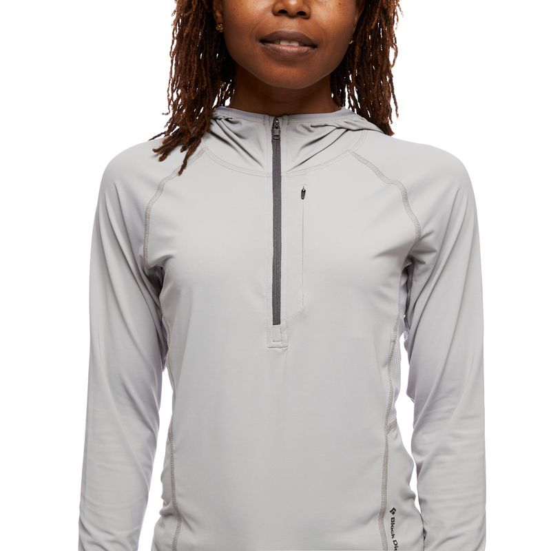 Black Diamond Alpenglow Pro Women's Tops Grey | HQGBV3490