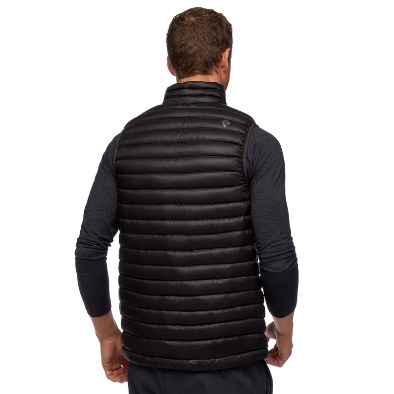 Black Diamond Approach Down Vest Men's Jackets Black | DQYJC4369