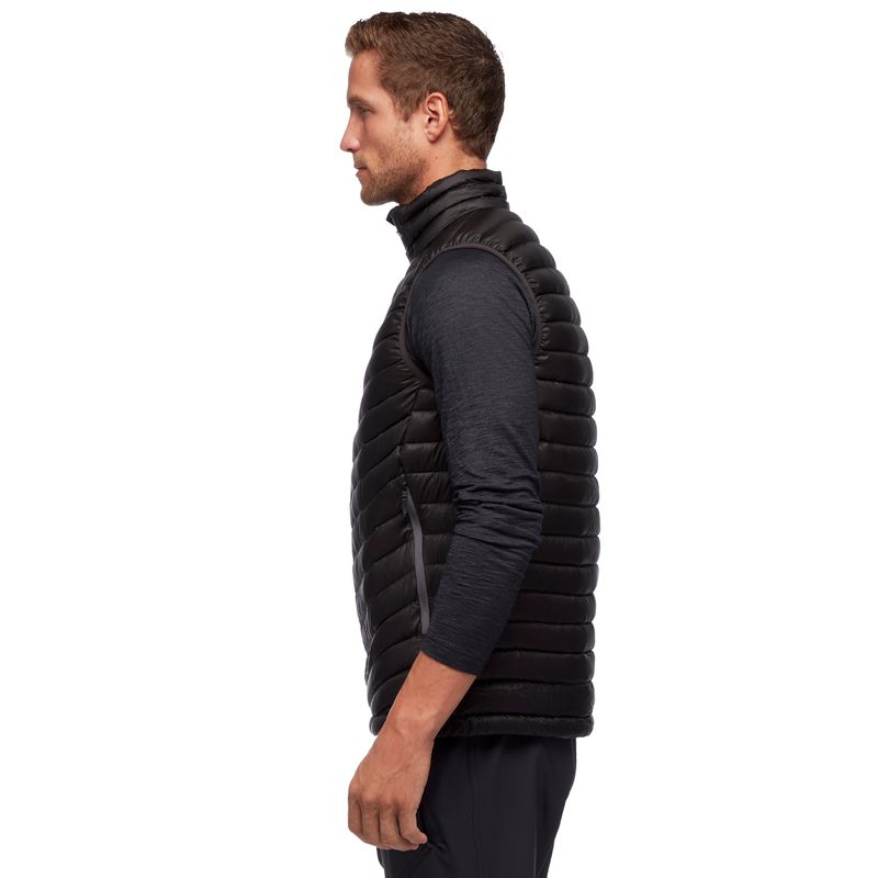 Black Diamond Approach Down Vest Men's Jackets Black | DQYJC4369