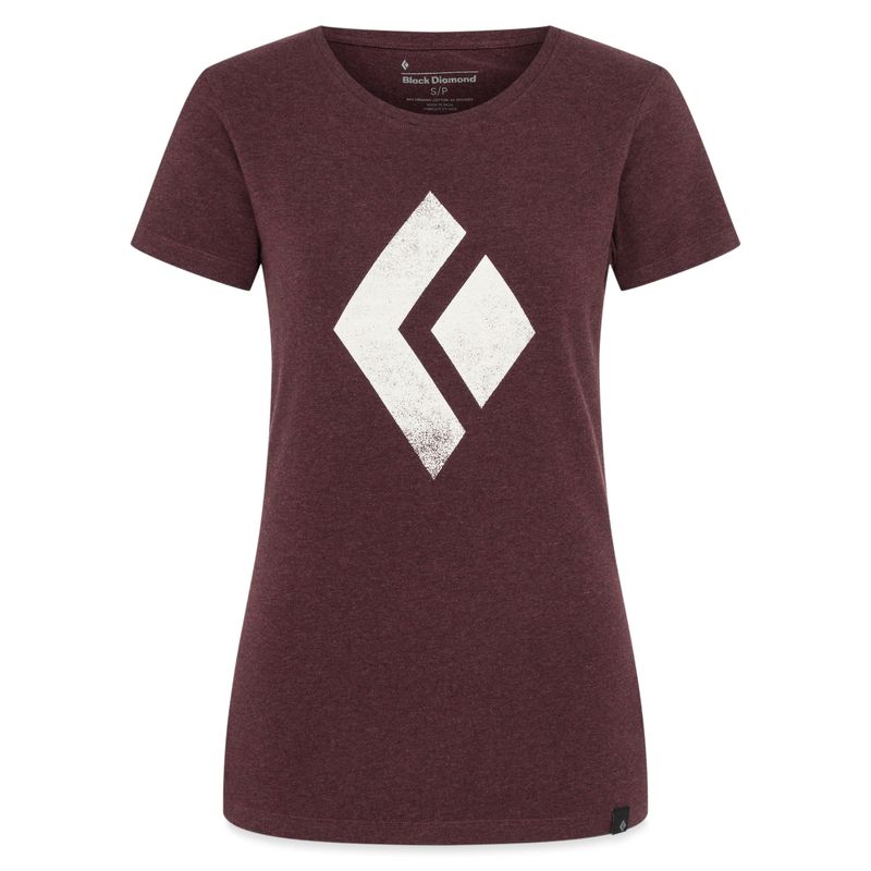 Black Diamond Chalked Up Women's Tops Deep Red | NCSVB2086