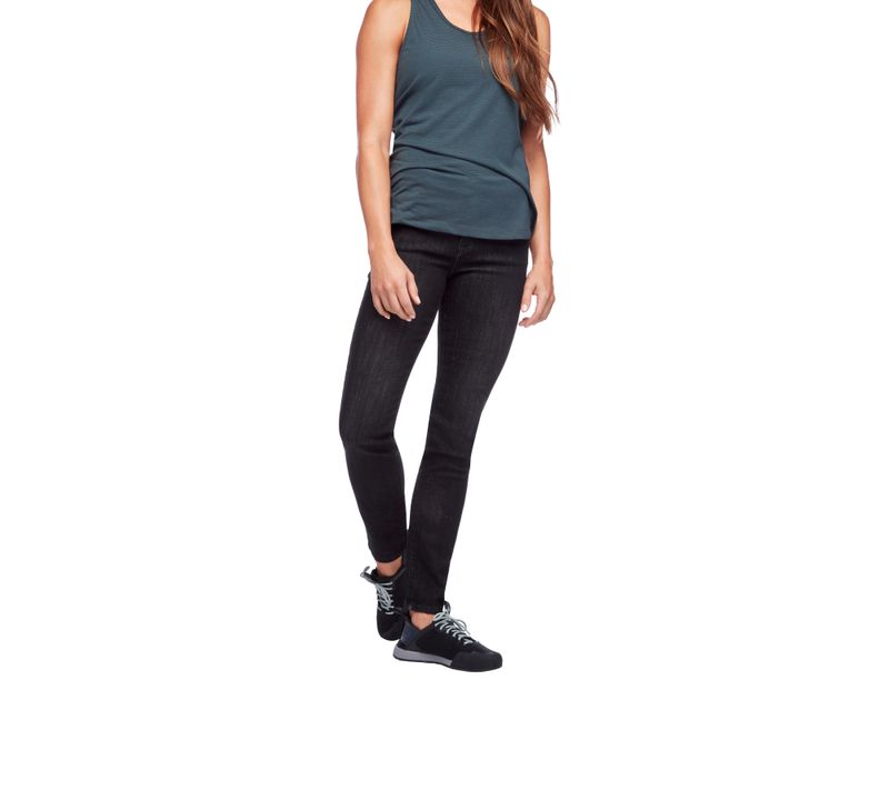 Black Diamond Crag Denim Women's Pants Black | XCEIS7850