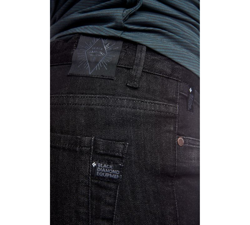 Black Diamond Crag Denim Women's Pants Black | XCEIS7850