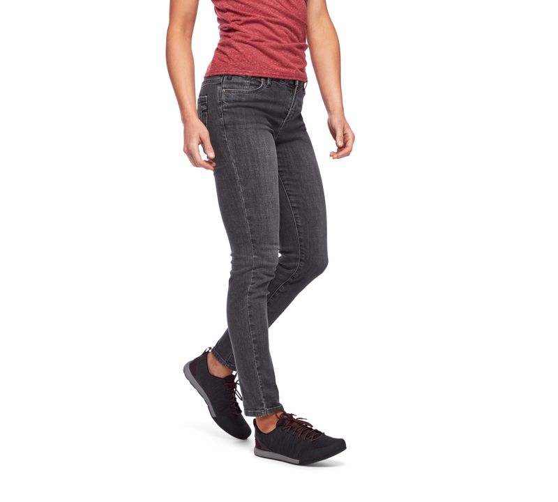 Black Diamond Crag Denim Women\'s Pants Black | XCEIS7850