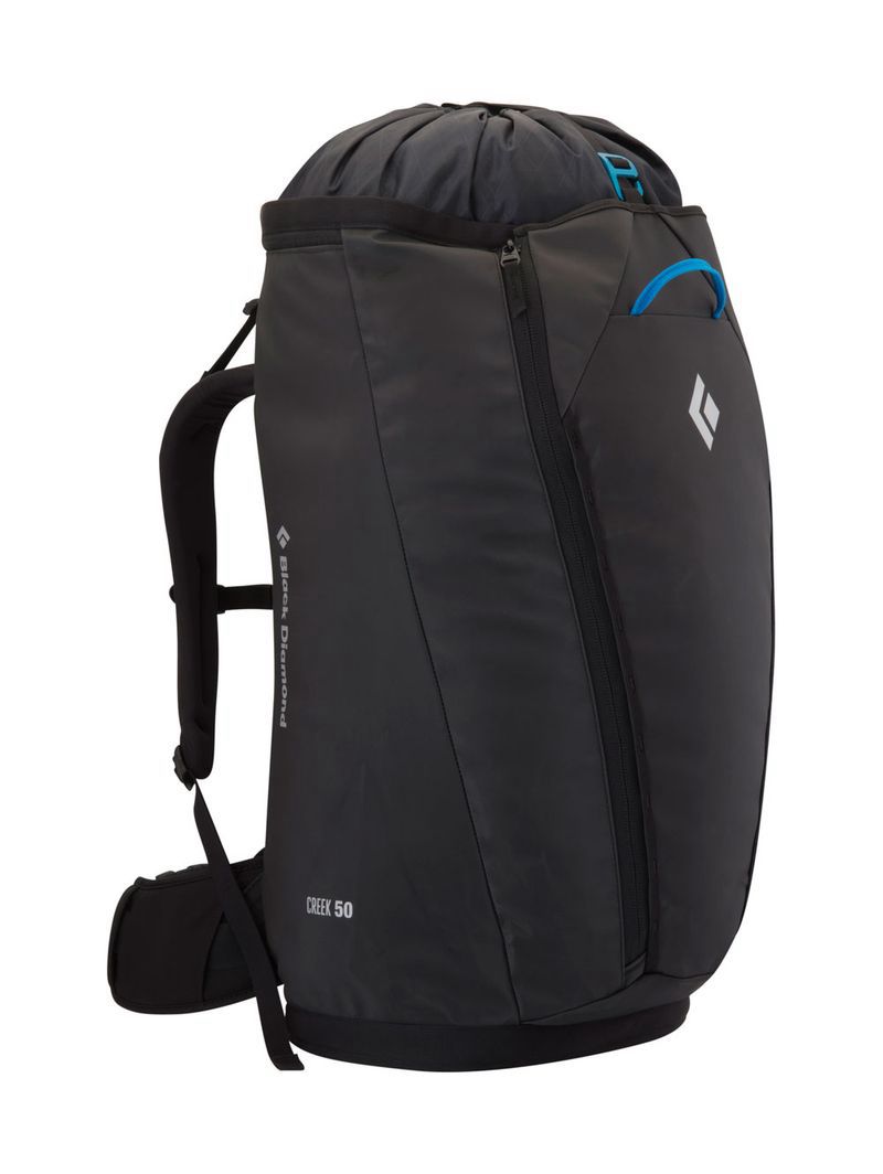 Black Diamond Creek 50 Unisex Pack Black | OMHFU6014