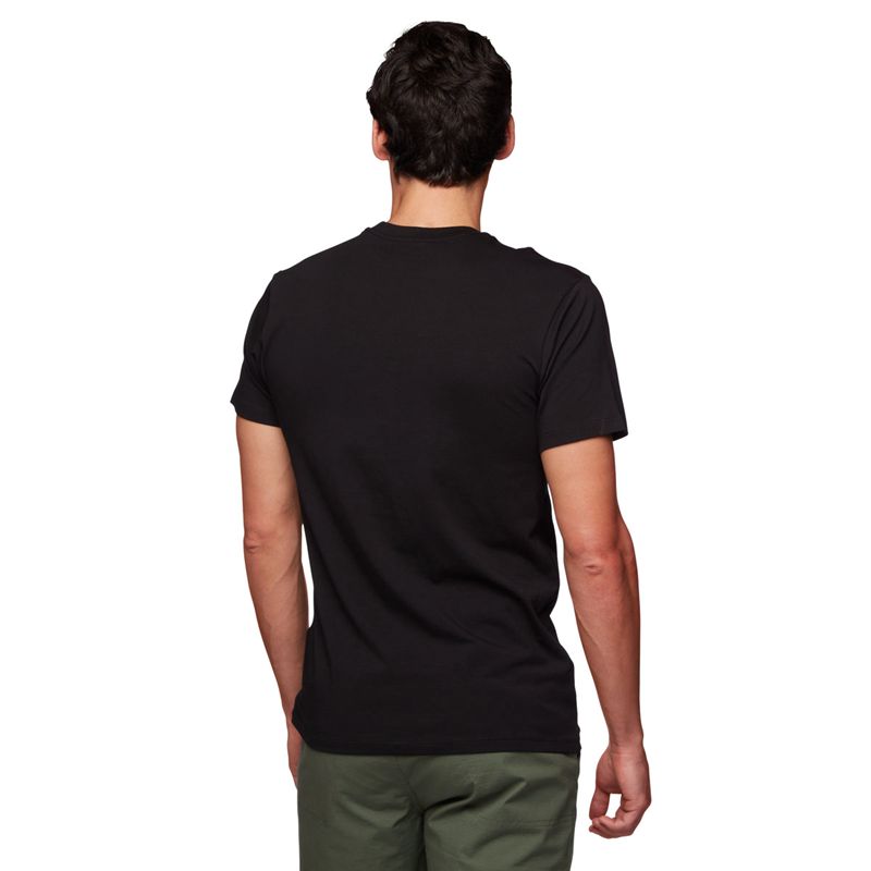 Black Diamond Desert Lines SS Men's Tops Black | ABYFE2619