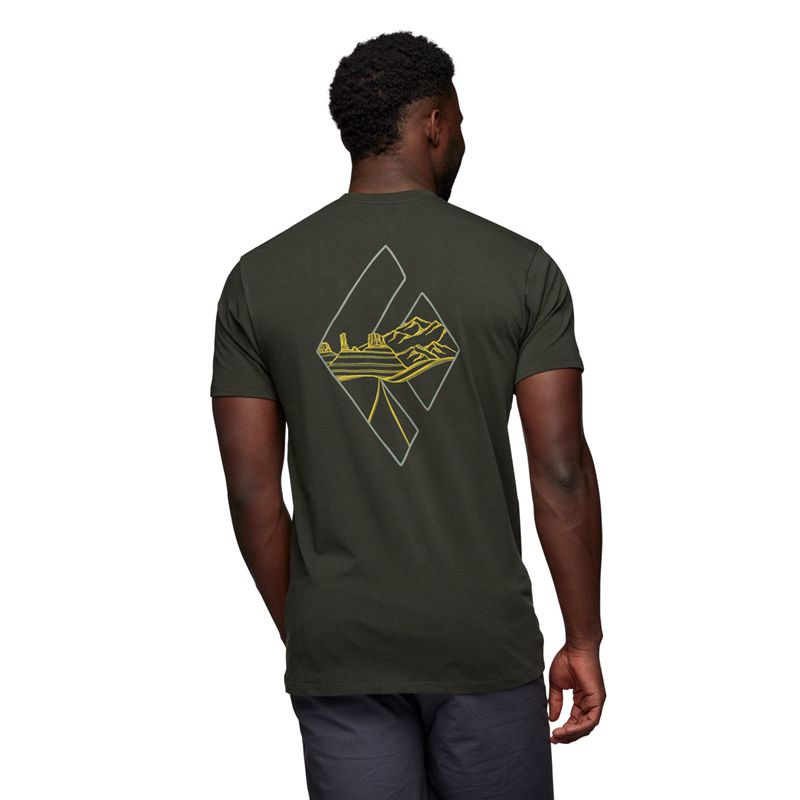 Black Diamond Desert To Mountain SS Men's Tops Grey Green | KNXML7510