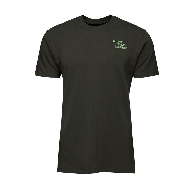 Black Diamond Desert To Mountain SS Men's Tops Grey Green | KNXML7510