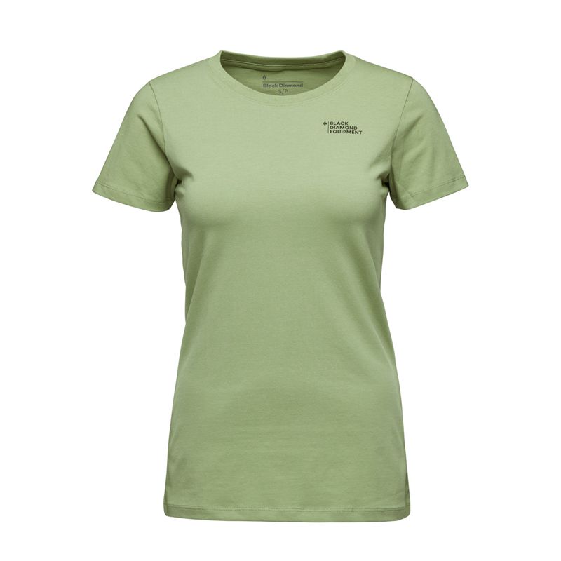 Black Diamond Desert To Mountain SS Women's Tops Green | BHDKU7132