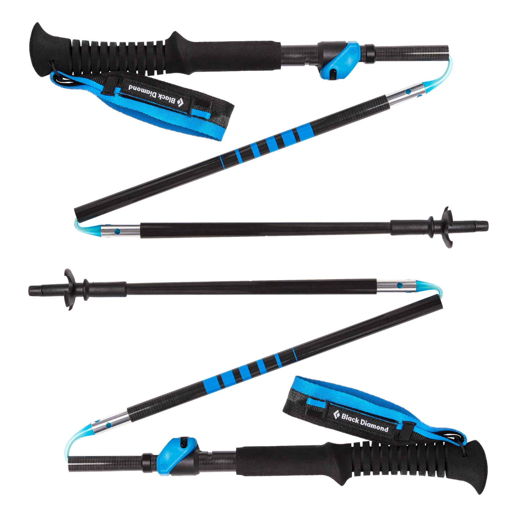 Black Diamond Distance Carbon FLZ Unisex Trekking Poles Blue | HVDSB9741