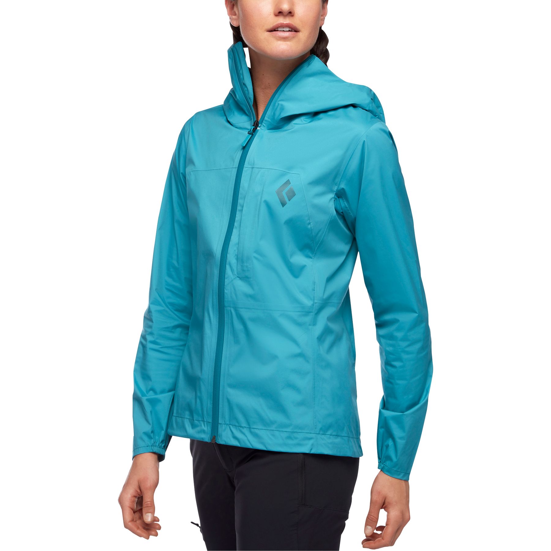 Black Diamond Fineline Stretch Rain Shell Women\'s Jackets Light Turquoise | GCXMB2051