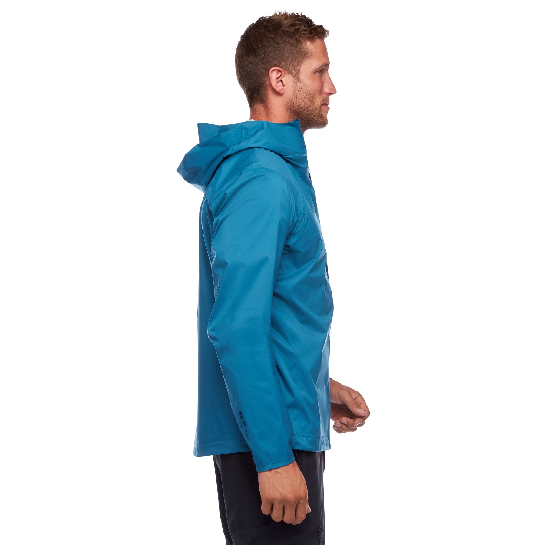 Black Diamond Fineline Stretch Rain Shell Men's Jackets Blue | KEAIM9635