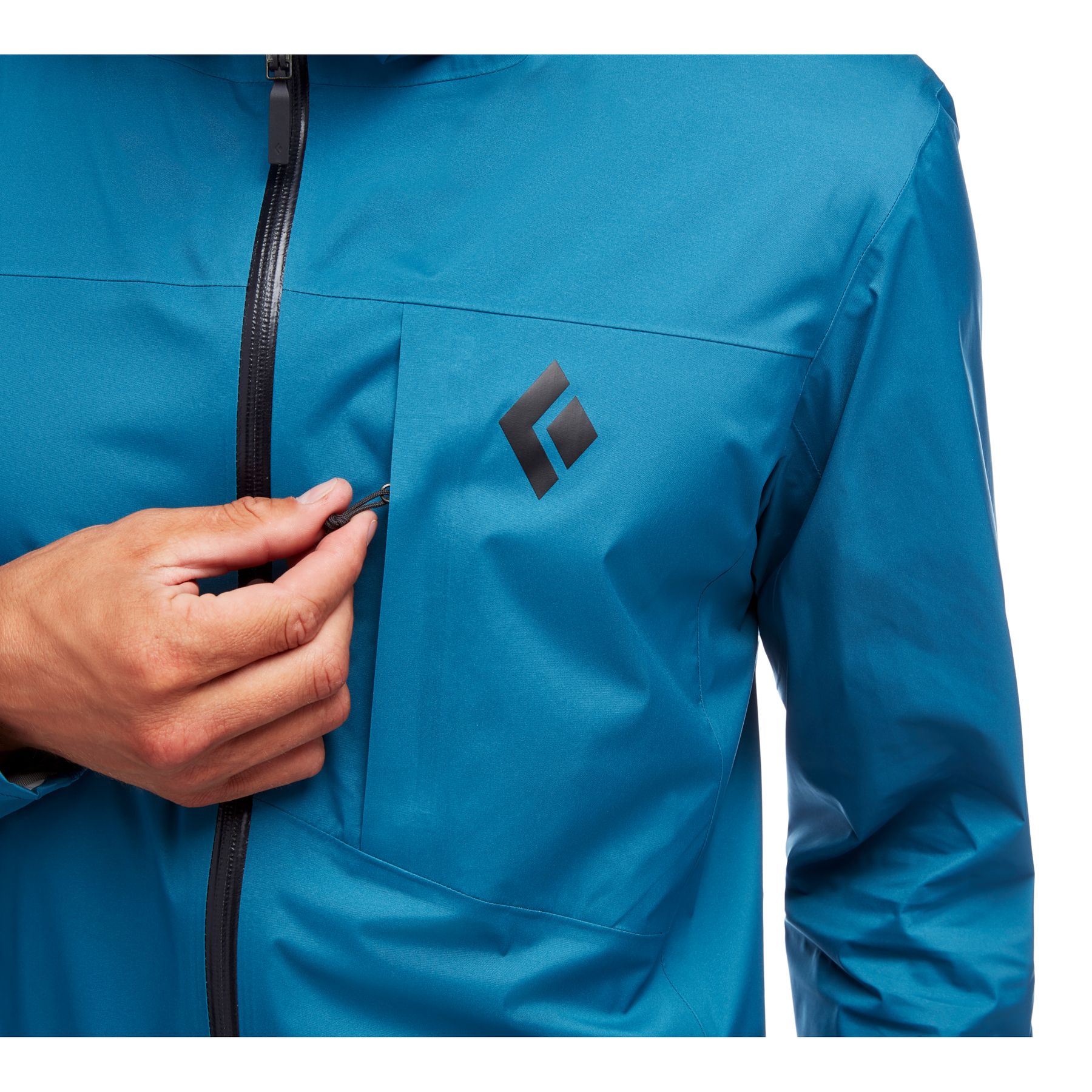 Black Diamond Fineline Stretch Rain Shell Men's Jackets Blue | KEAIM9635