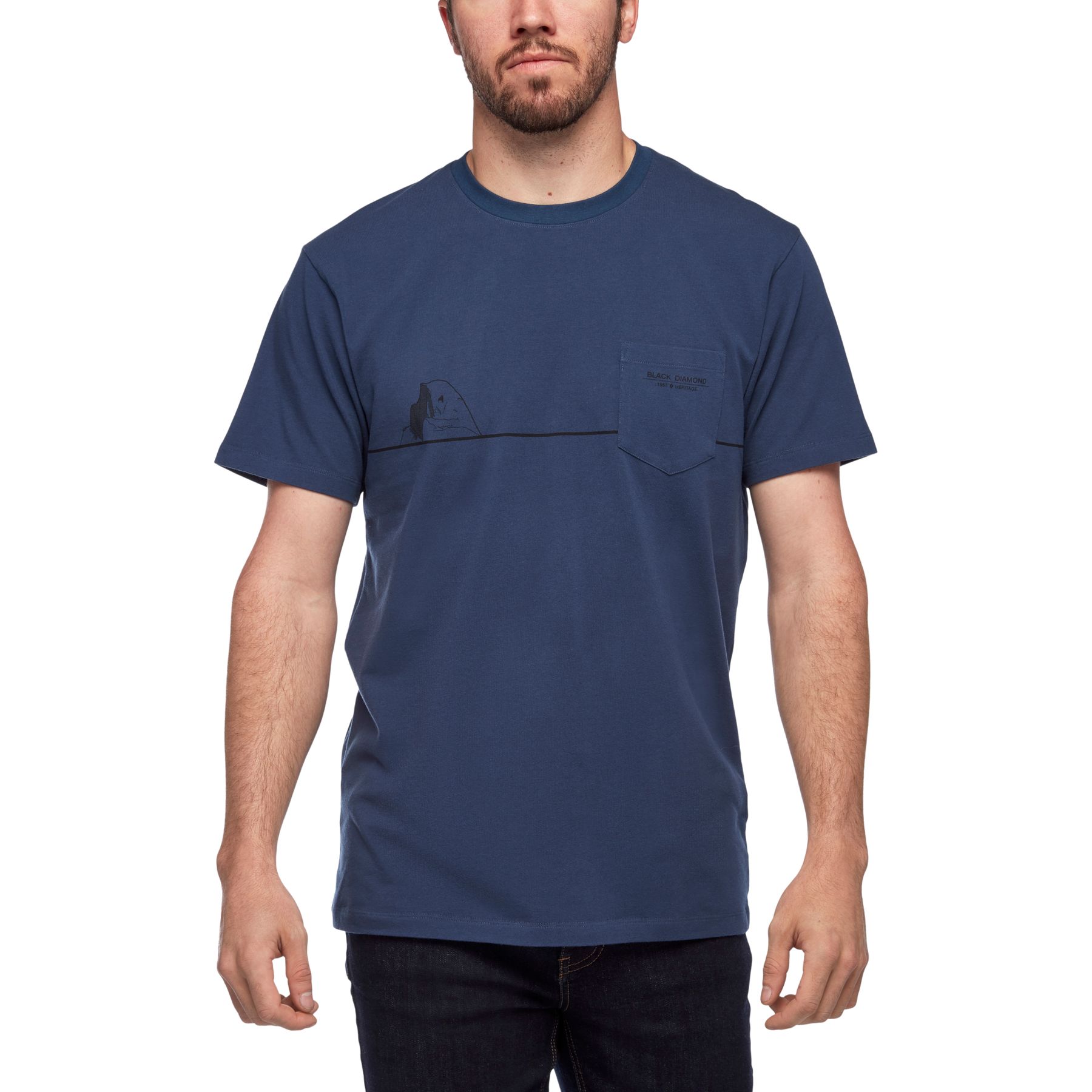 Black Diamond Half Dome Pocket Men's Tops Black | QGHJM1094