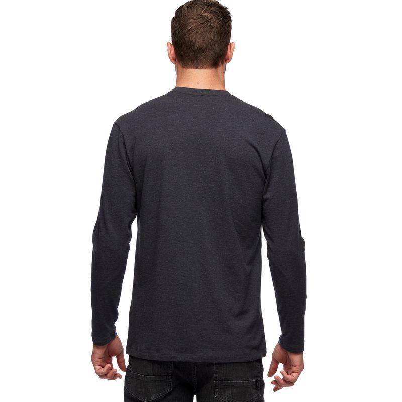 Black Diamond LS Campus Men's Tops Black | BGQFH7893