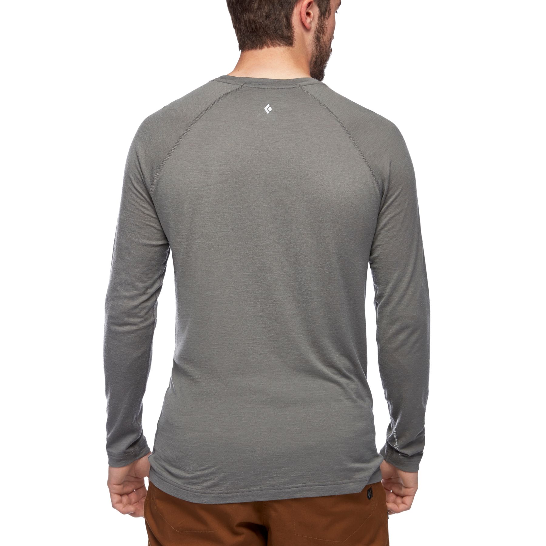 Black Diamond LS Rhythm Men's Tops Grey | QTEJH6293