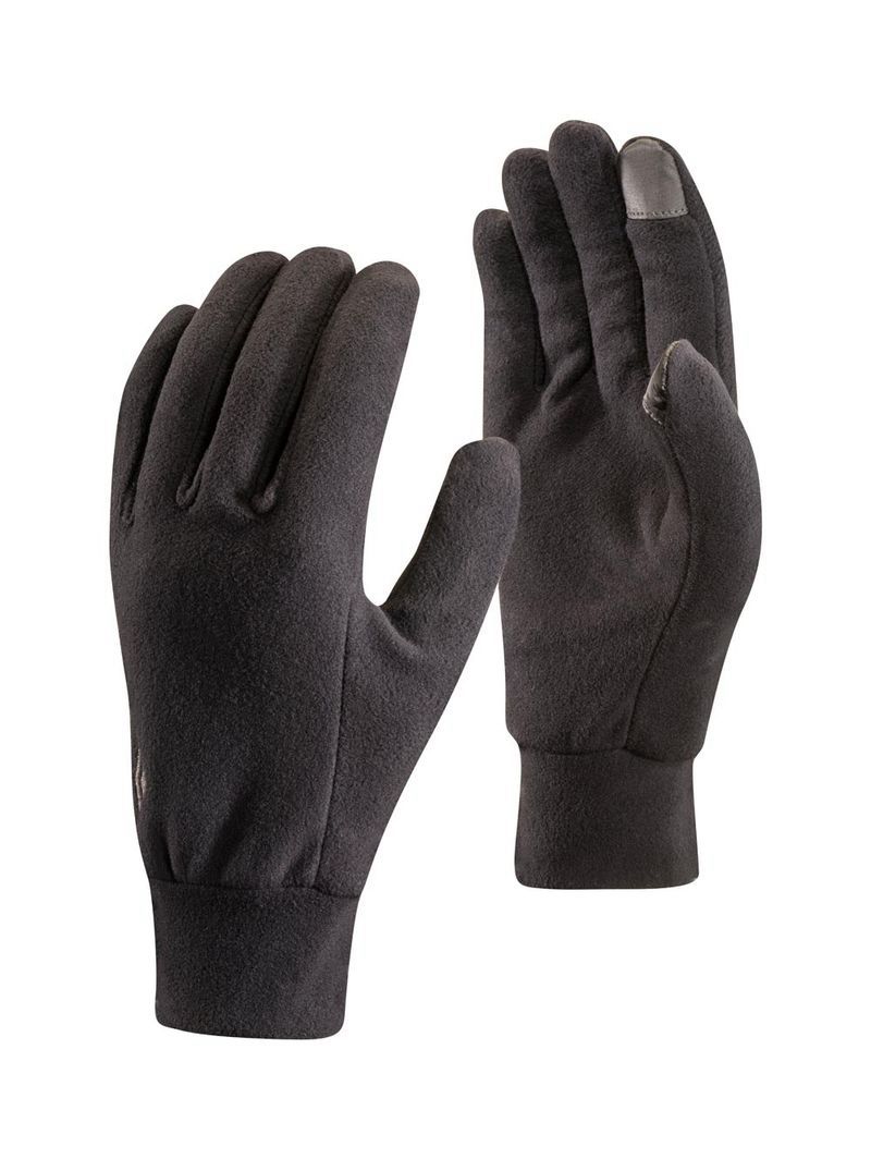 Black Diamond Lightweight Fleece Unisex Gloves Black | PLNGR7618