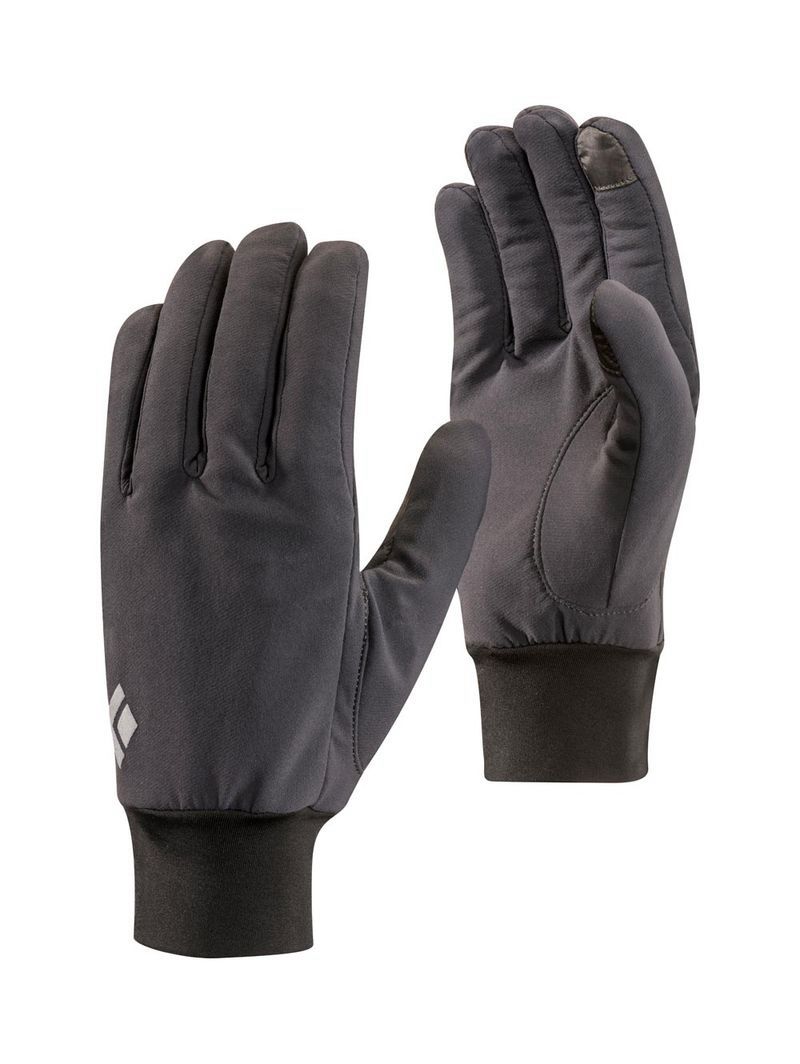 Black Diamond Lightweight Softshell Unisex Gloves Black | JHVSP1607