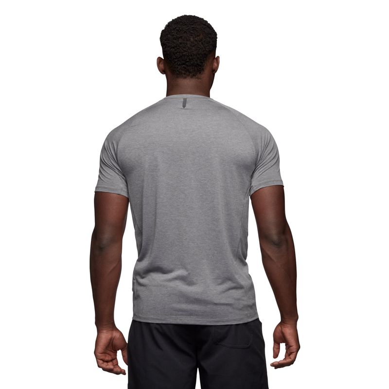 Black Diamond Lightwire SS Tech Men's Tops Grey | LTRSF9083