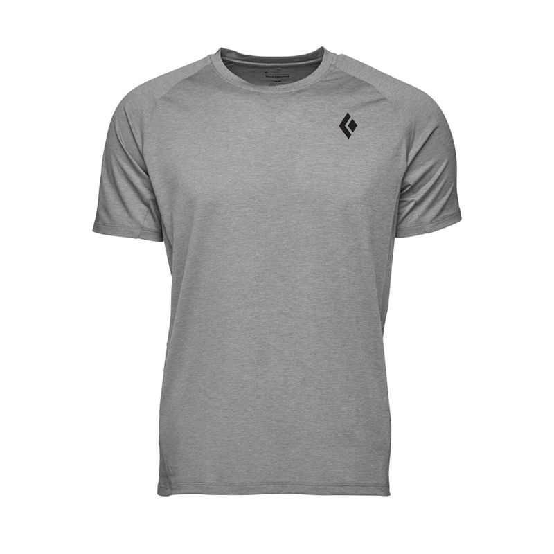 Black Diamond Lightwire SS Tech Men's Tops Grey | LTRSF9083