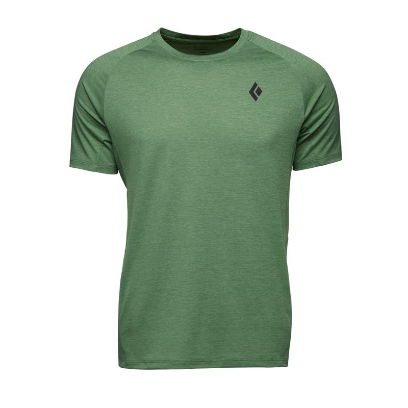 Black Diamond Lightwire SS Tech Men's Tops Green | PKGAX6708