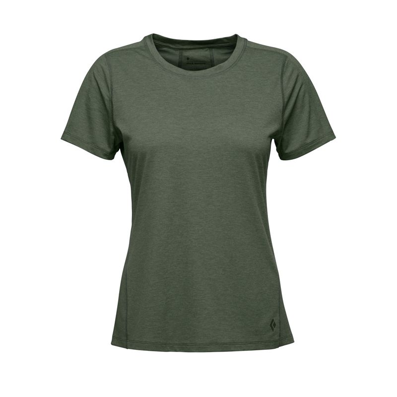 Black Diamond Lightwire SS Tech Women\'s Tops Dark Green | QMNXK1594