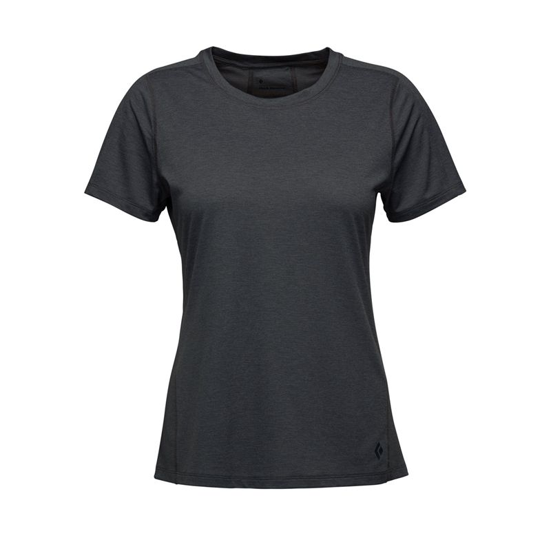 Black Diamond Lightwire SS Tech Women\'s Tops Black | YFVDM6249