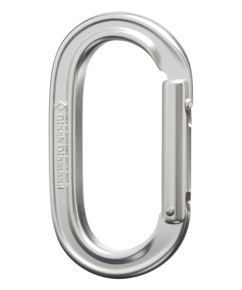 Black Diamond Oval Keylock Unisex Carabiners Silver | RHMEB1380