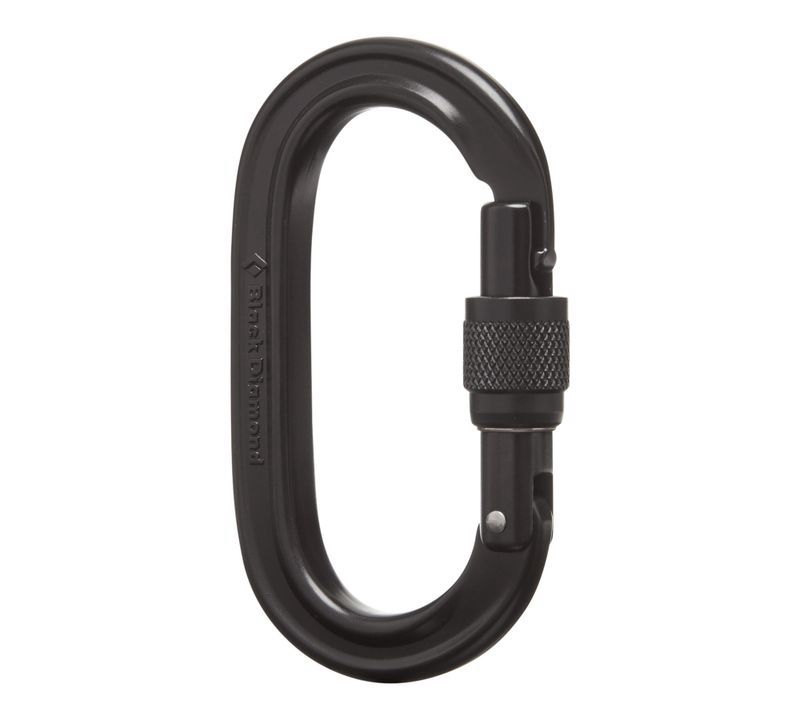 Black Diamond Oval Screwgate Unisex Carabiners Black | CKYJL2658