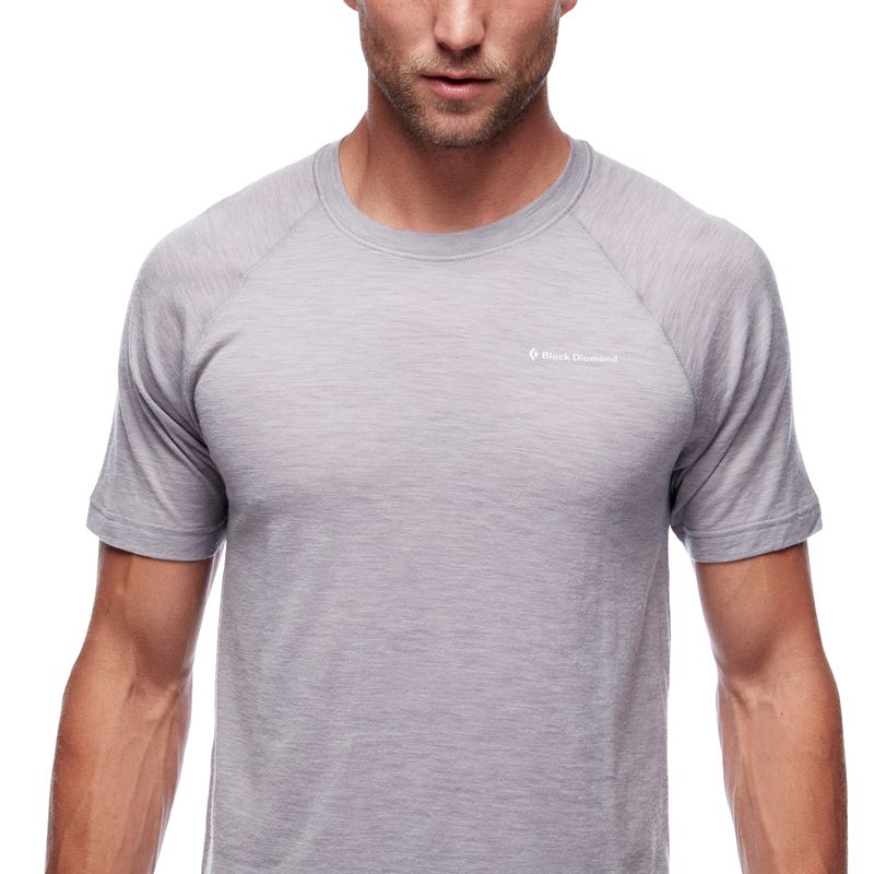 Black Diamond Rhythm Men's Tops Grey | HFKMU9065