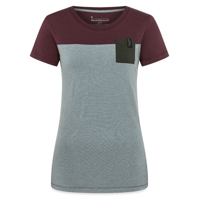 Black Diamond SS Campus Women's Tops Black Grey | PESJH4781