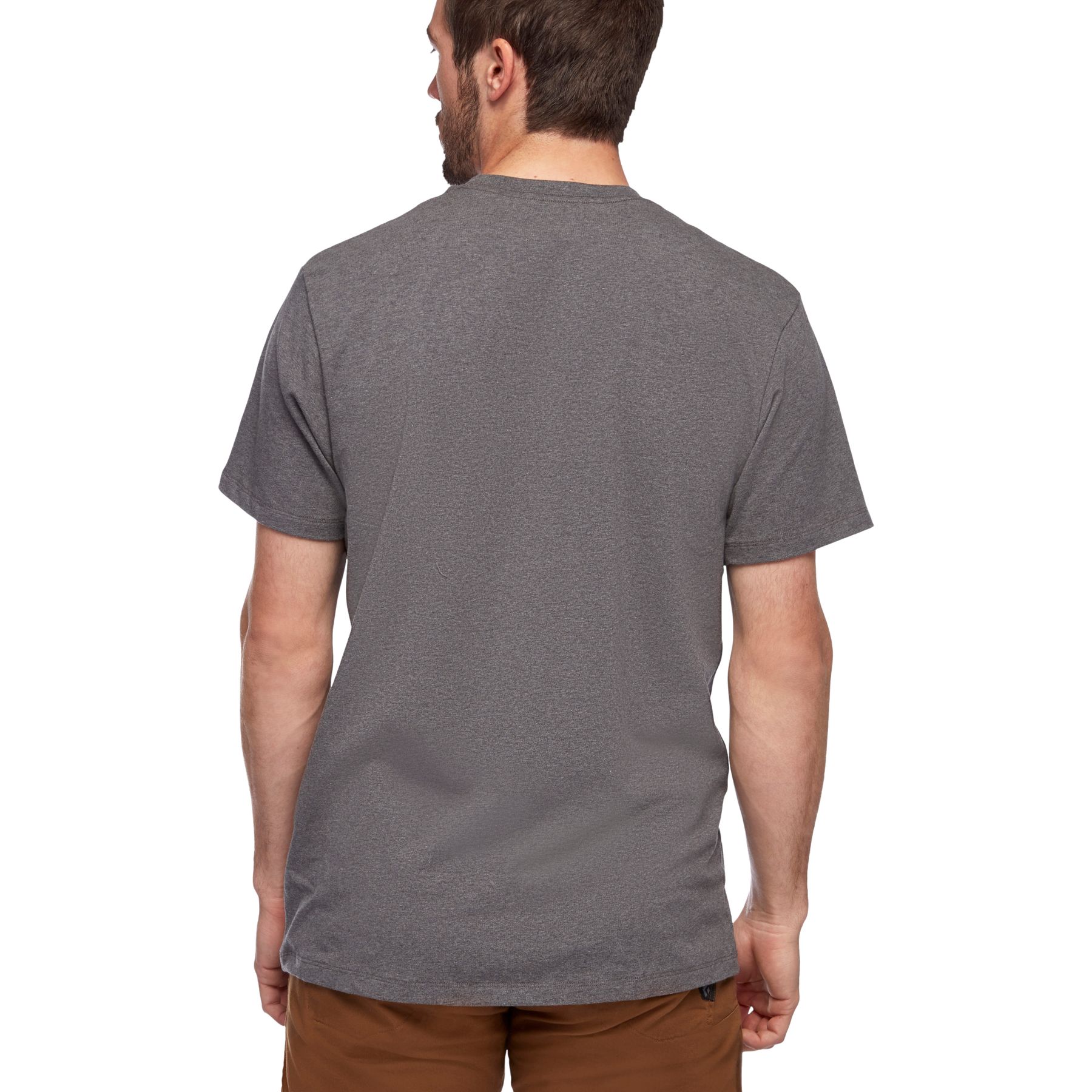 Black Diamond Stacked Logo Men's Tops Grey | JPXLU8017