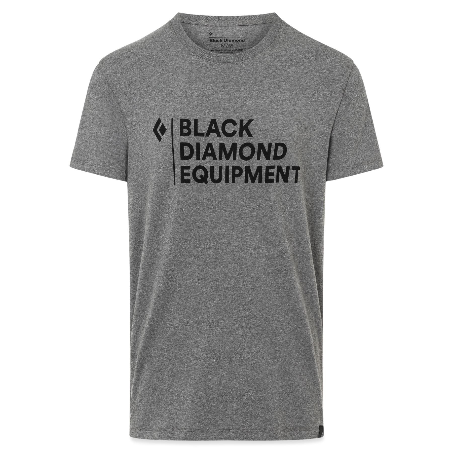 Black Diamond Stacked Logo Men's Tops Grey | JPXLU8017