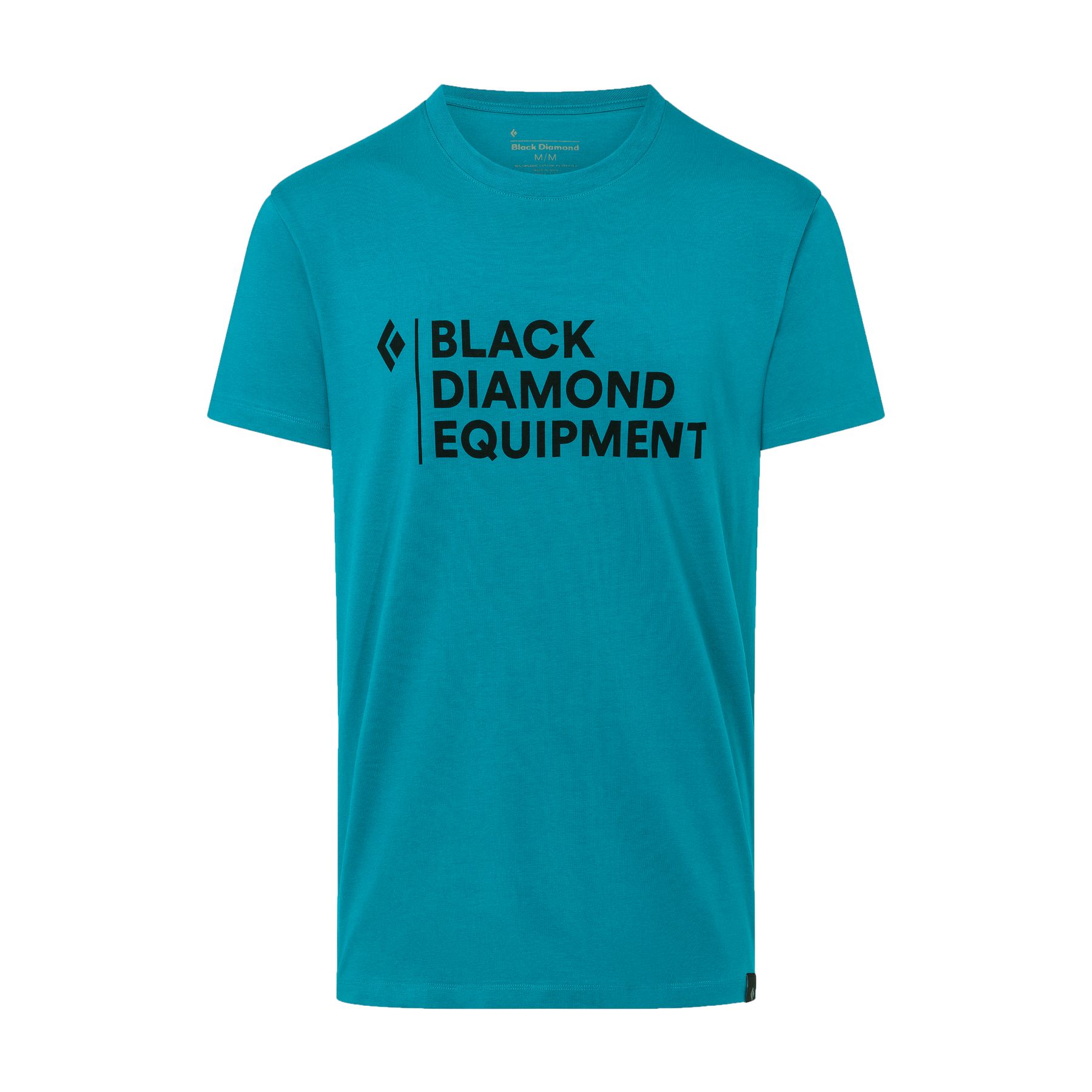 Black Diamond Stacked Logo Men's Tops Turquoise | GPQUB1354