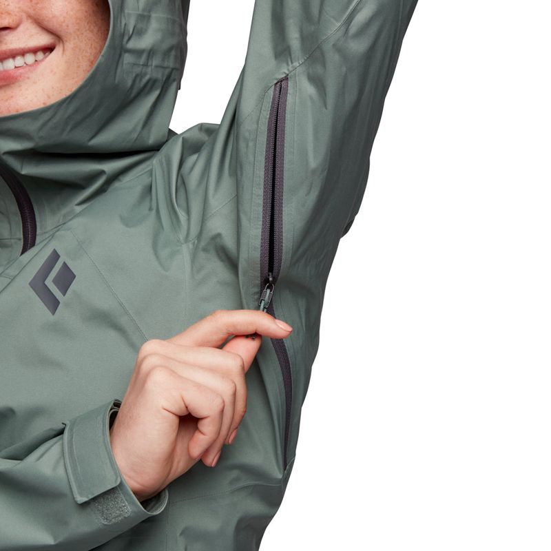 Black Diamond Stormline Stretch Rain Shell Women's Jackets Green | CAKZS9736