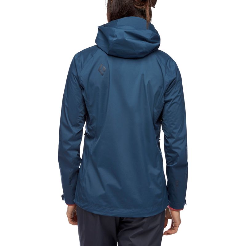 Black Diamond Stormline Stretch Rain Shell Women's Jackets Blue | TUSXY7981