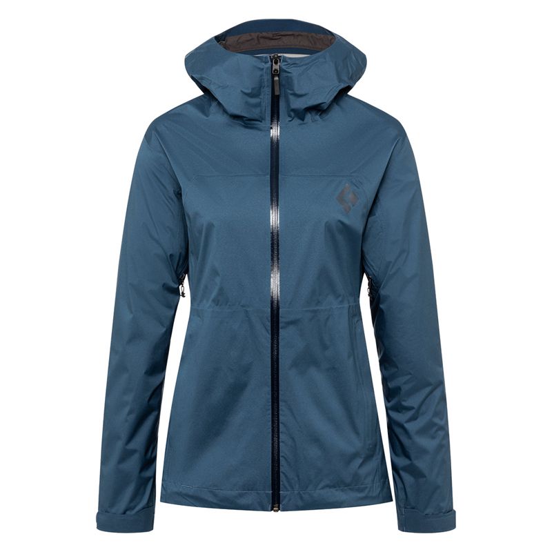 Black Diamond Stormline Stretch Rain Shell Women's Jackets Blue | TUSXY7981