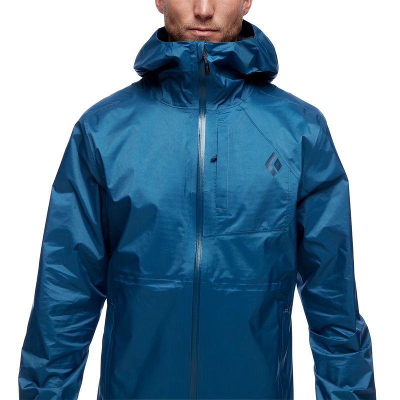 Black Diamond Treeline Rain Shell Men's Jackets Blue | JDSIA4125