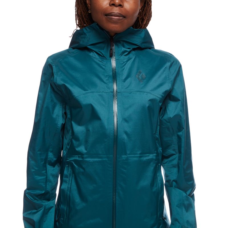 Black Diamond Treeline Rain Shell Women's Jackets Deep Green | GNIQX8194