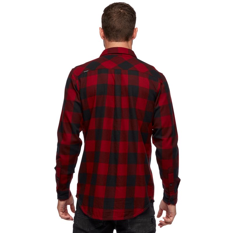 Black Diamond Zodiac Flannel Men's Tops Dark Red | IXHRZ0485